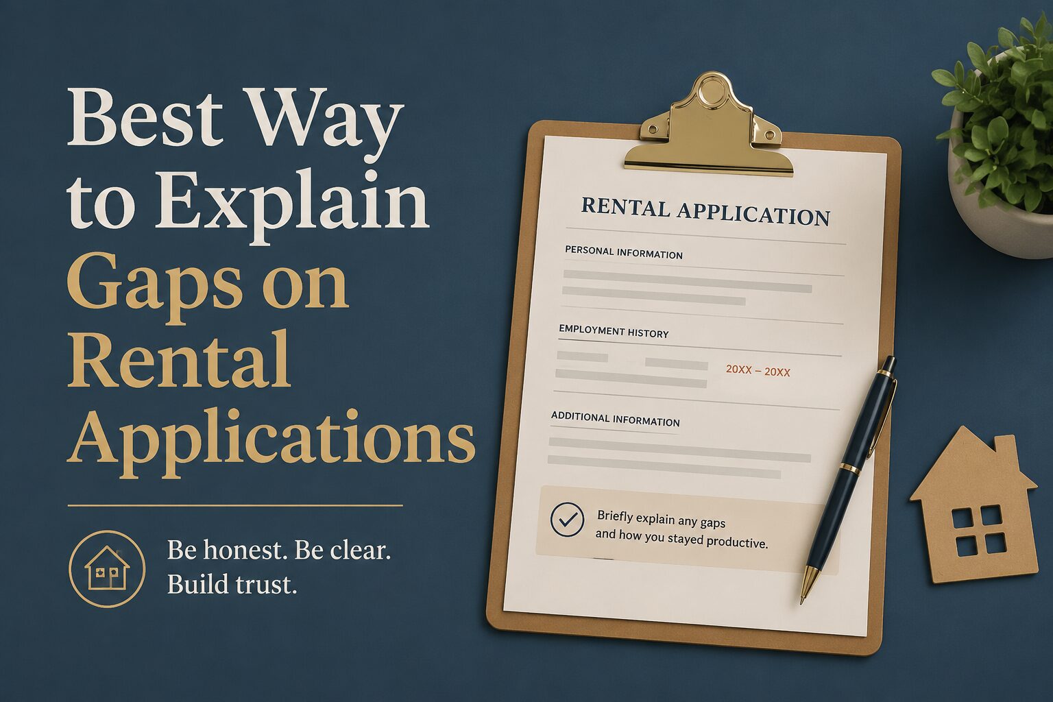 Best way to explain gaps on rental applications