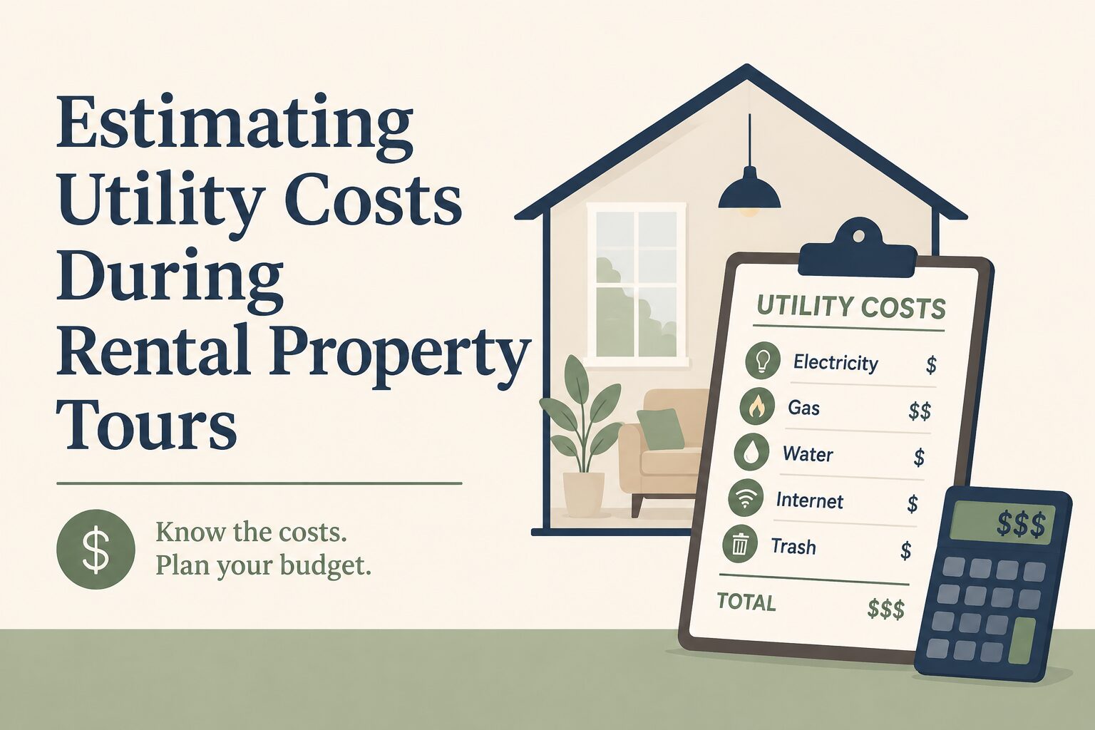 Estimating utility costs during rental property tours