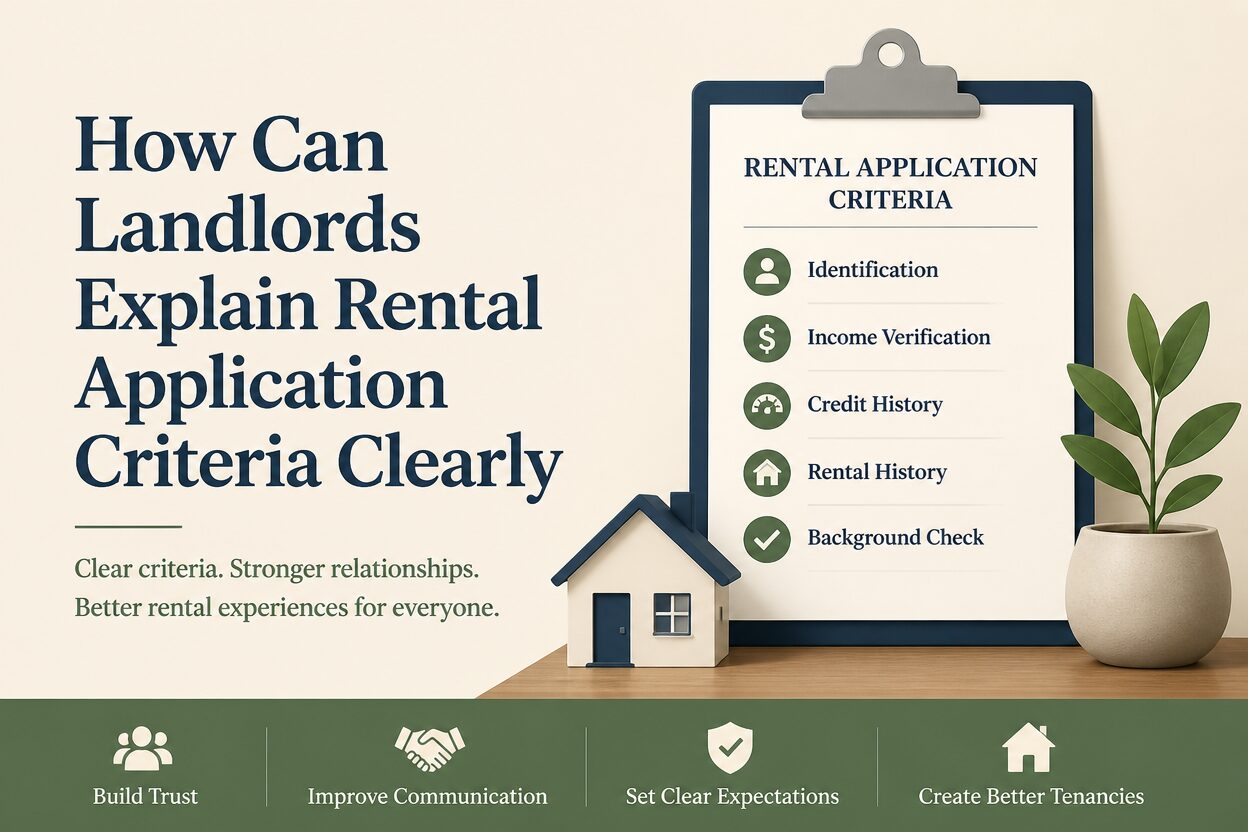 How can landlords explain rental application criteria clearly