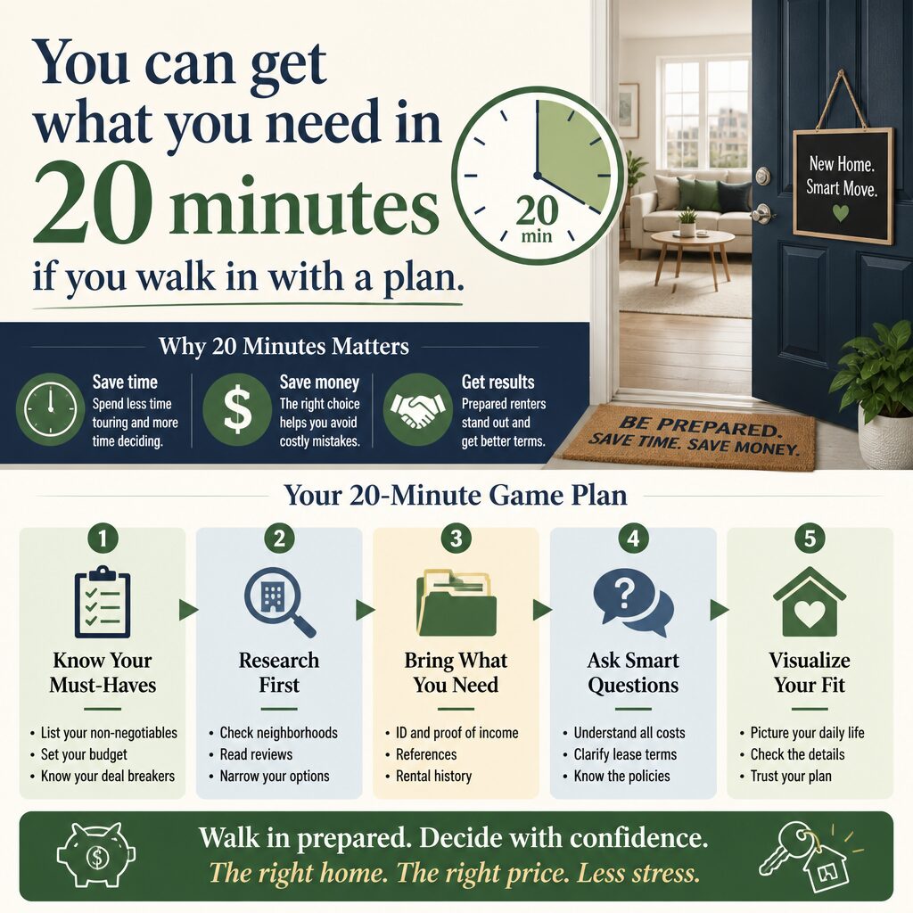 You can get what you need in 20 minutes if you walk in with a plan.
