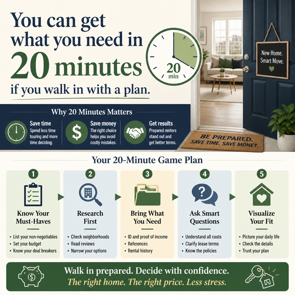 You can get what you need in 20 minutes if you walk in with a plan.