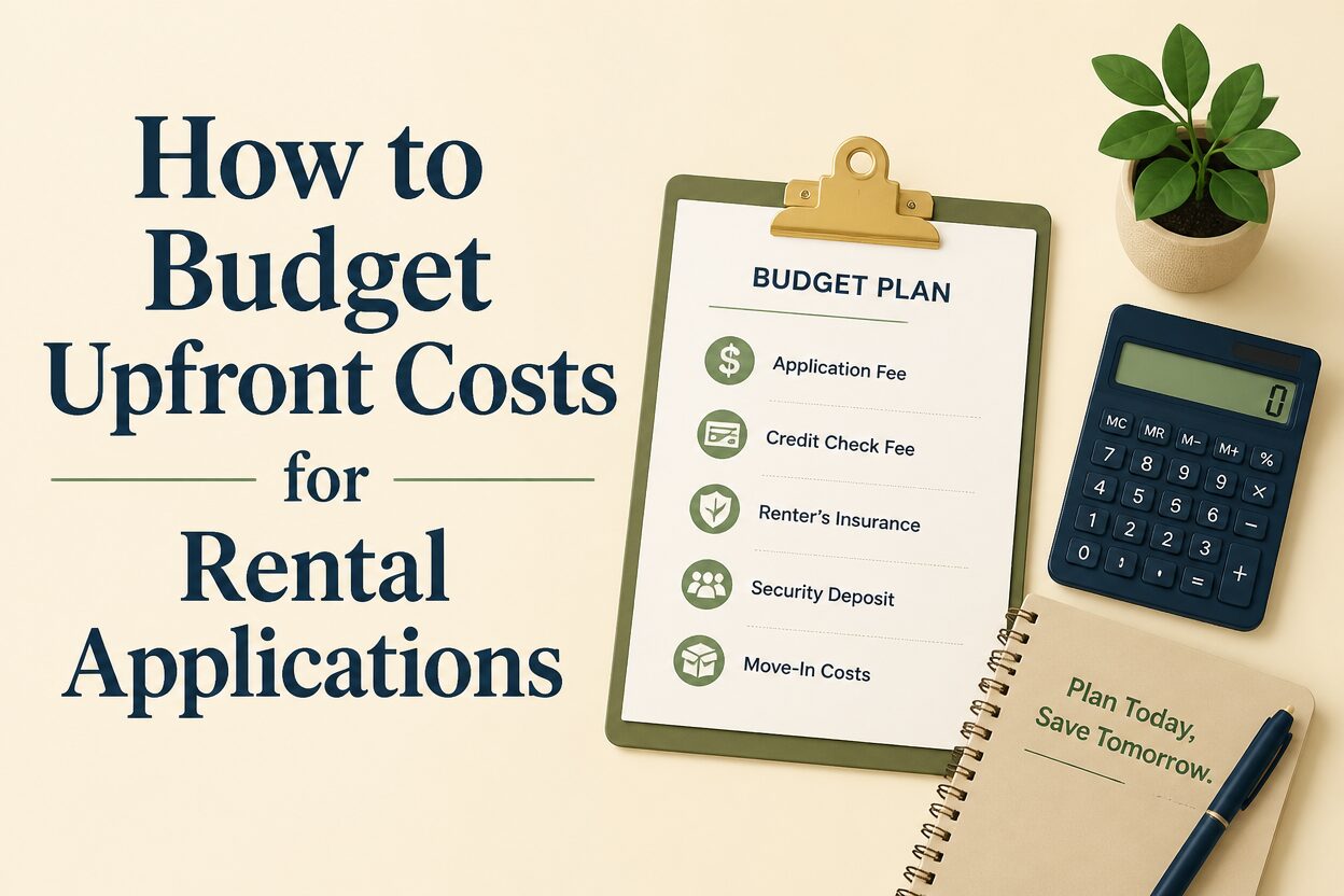 How to budget upfront costs for rental applications