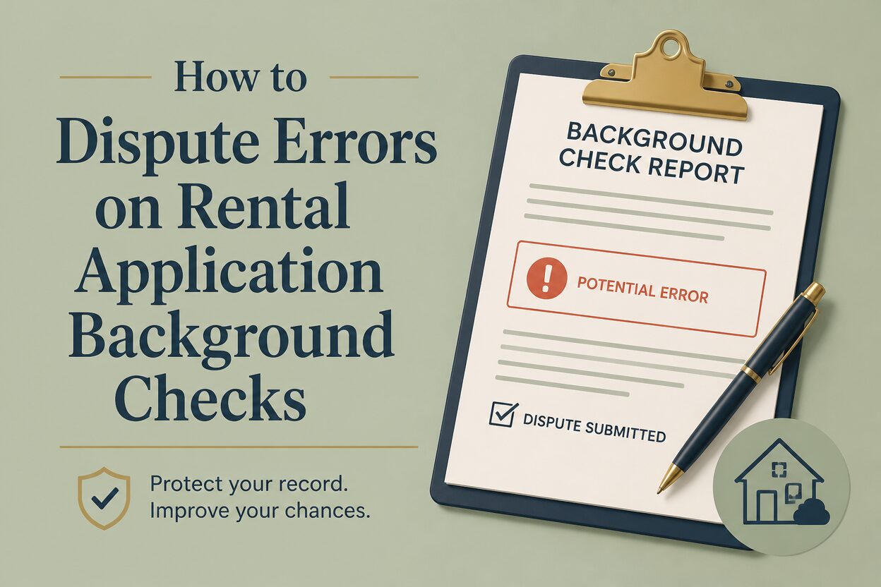 How to dispute errors on rental application background checks
