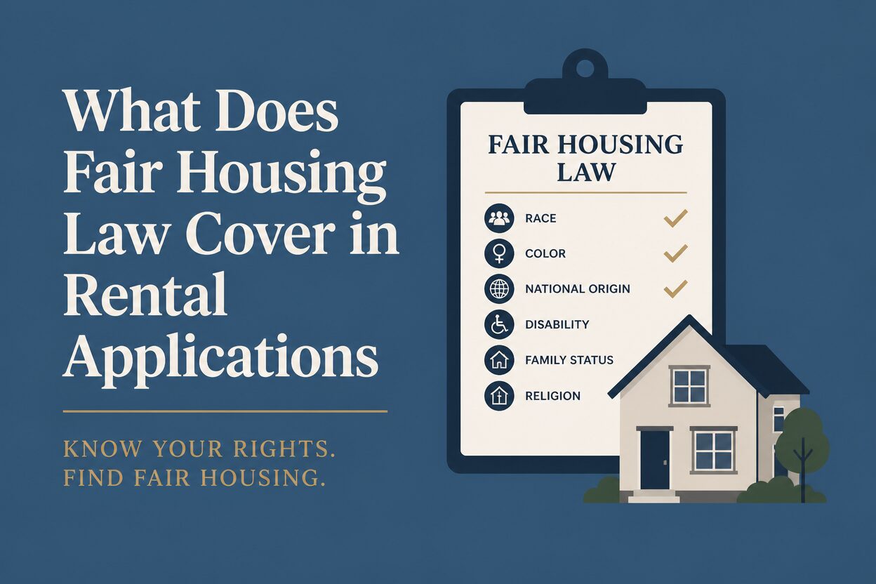 What does fair housing law cover in rental applications
