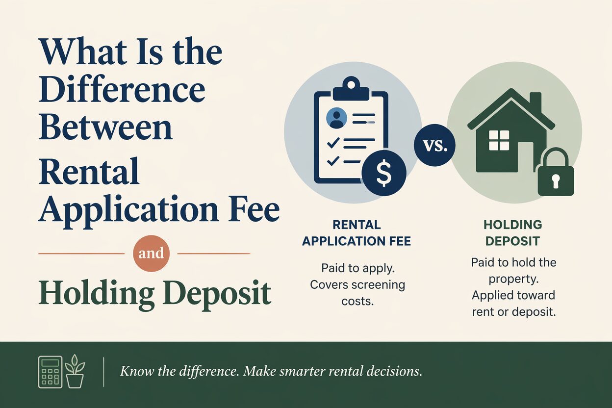 What is the difference between rental application fee and holding deposit