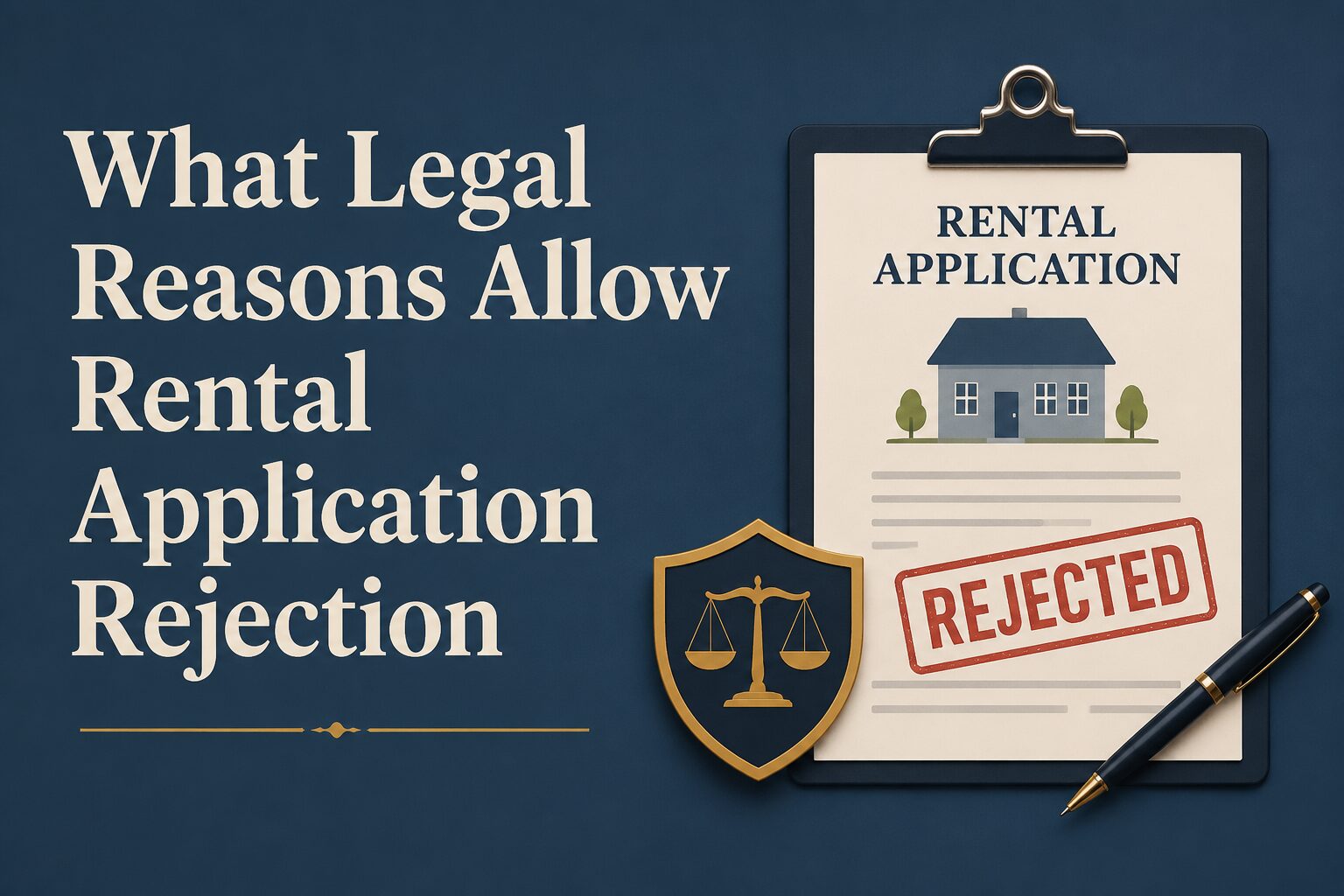 What legal reasons allow rental application rejection
