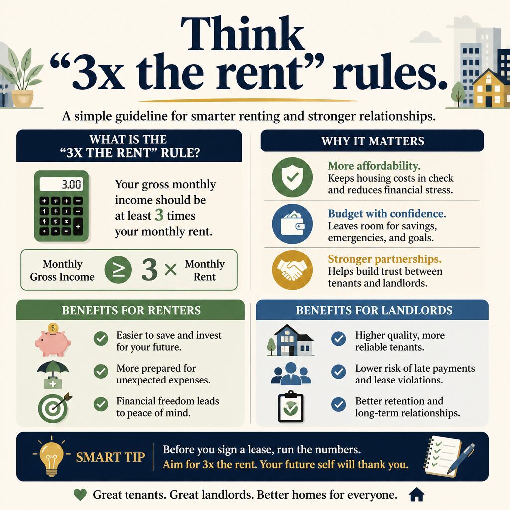 Think “3x the rent” rules.