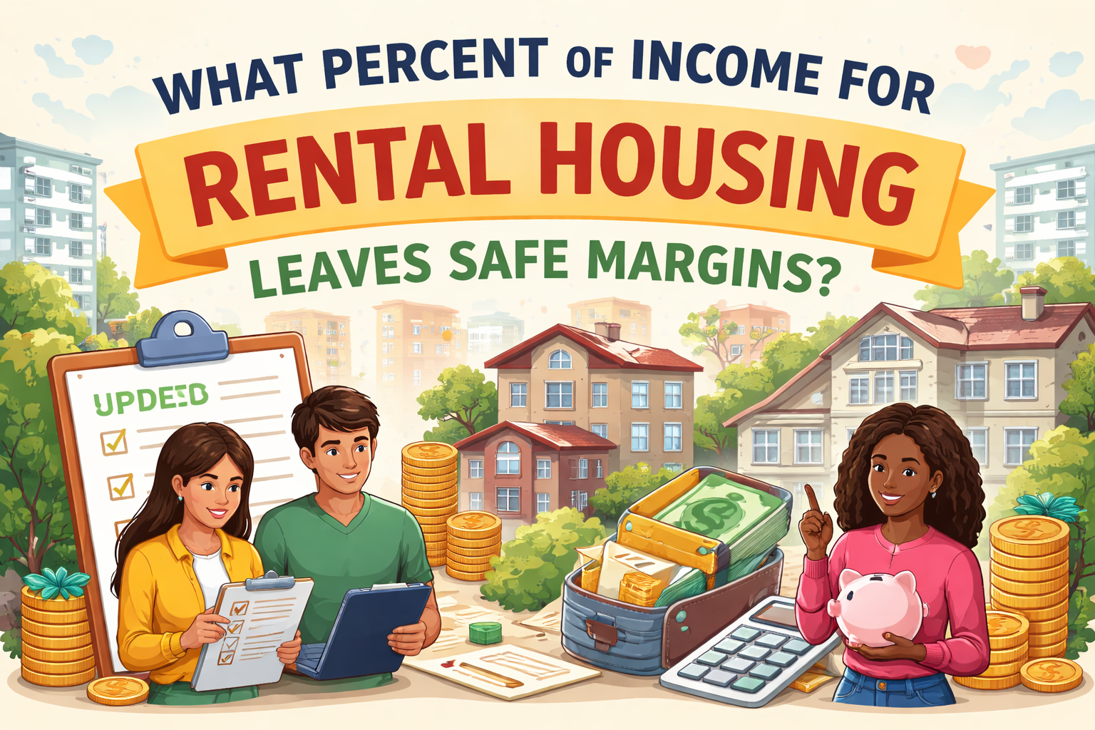 What percent of income for rental housing