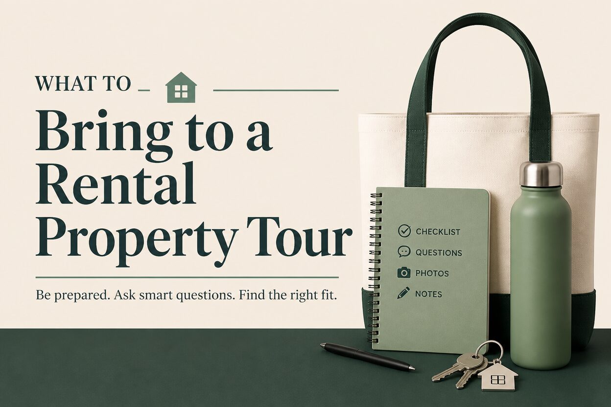 What to bring to a rental property tour