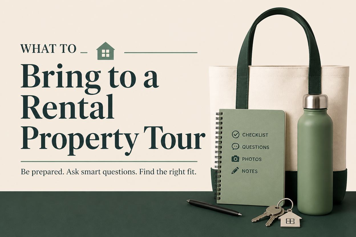 What to bring to a rental property tour