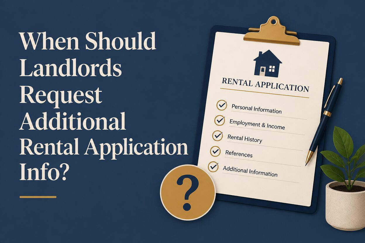 When should landlords request additional rental application info