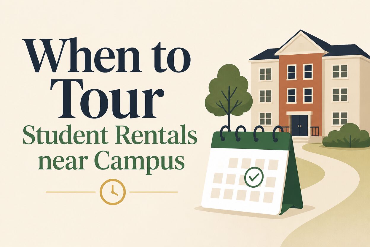 When to tour student rentals near campus